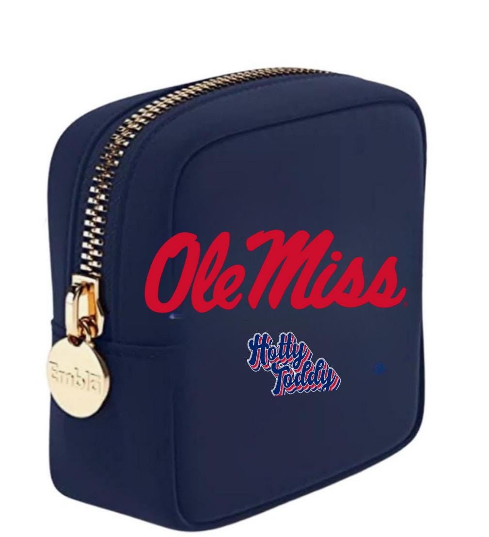 PERSONALIZED COLLEGE LOGO OR MONOGRAM MINI COSMETIC CASE