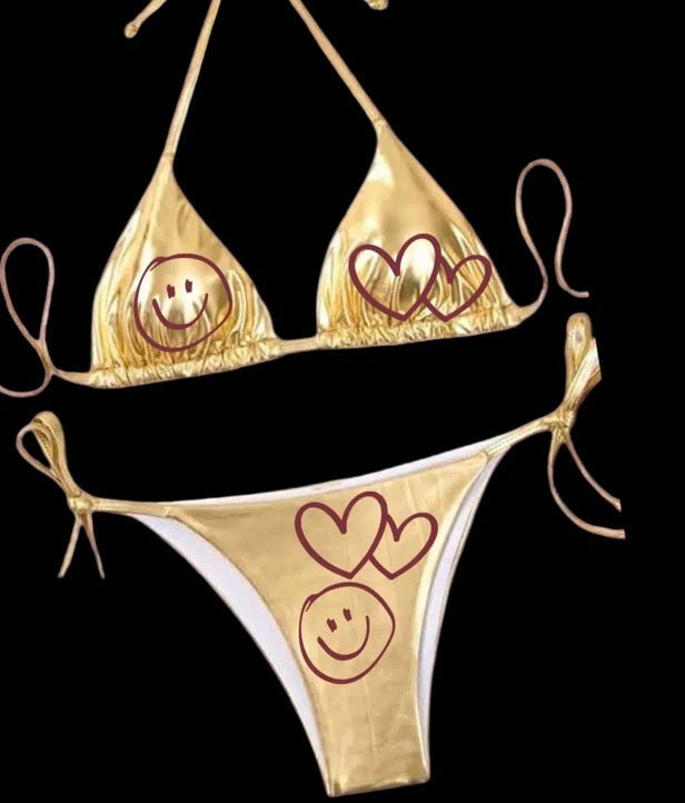 Design your own tailgate college bikini (Triangle top and bottom)