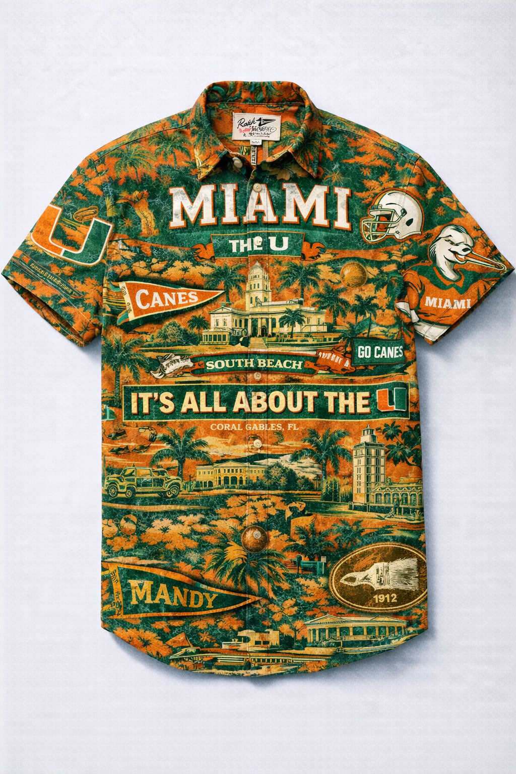 Men's Personalized Hawaiian College Shirt (AOP)