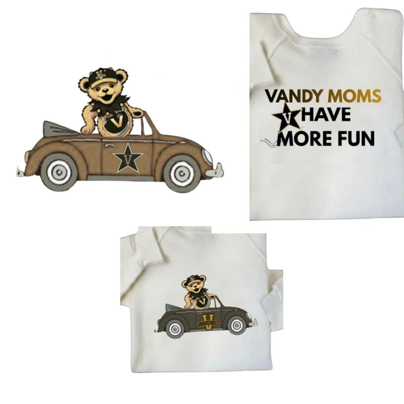 Bear in a convertible College Cropped Tank or T