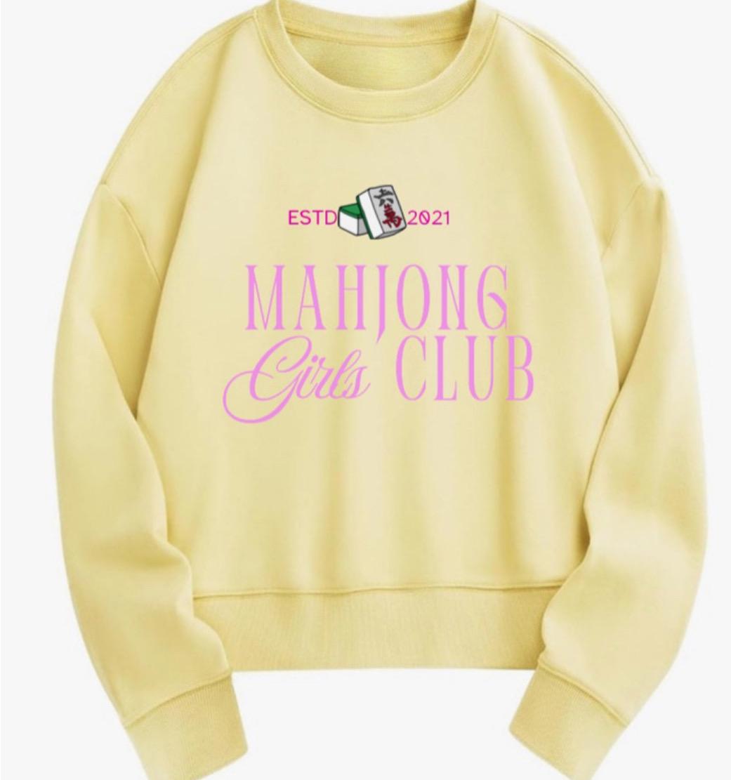 MAHJONG GIRL CLUB OVERSIZED SWEATSHIRT