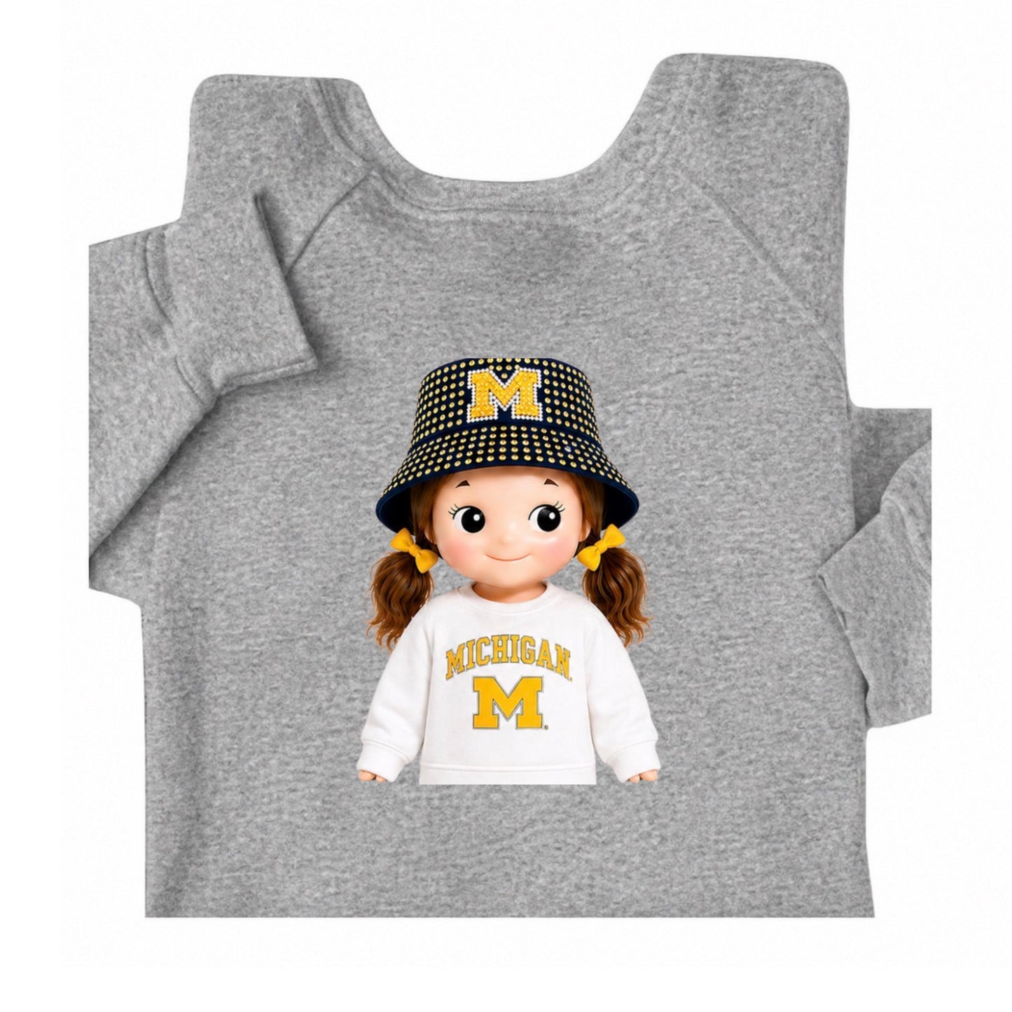Crewneck or off shoulder College novelty gameday Sonny Angel (Optional off shoulder)