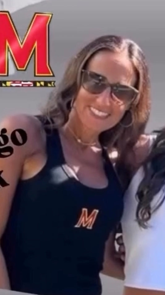 Embroidered College Cropped Tank or spaghetti tank