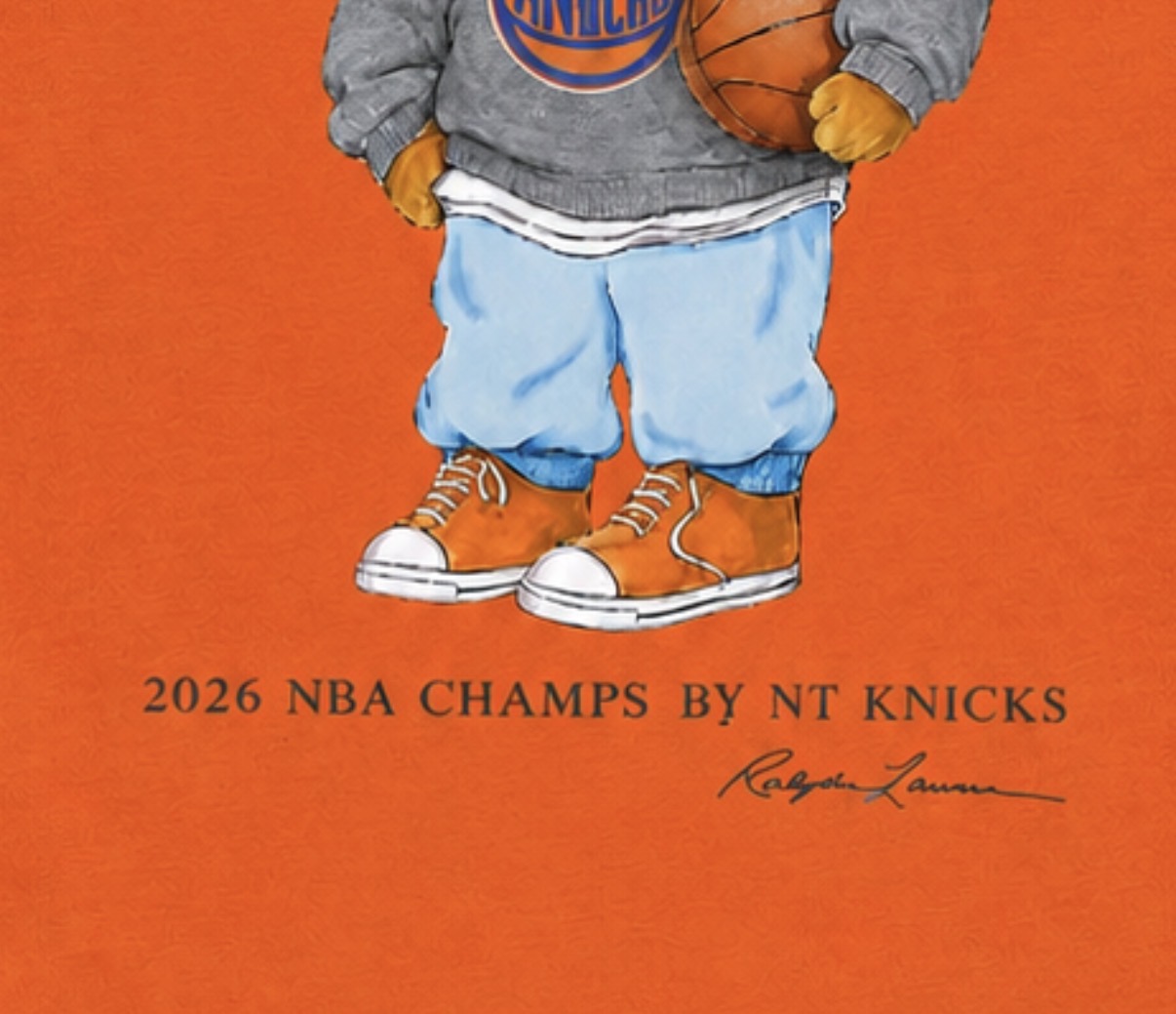 Knicks or any team  BEAR SWEATSHIRT OR tank top or tee adults. Kids, infants
