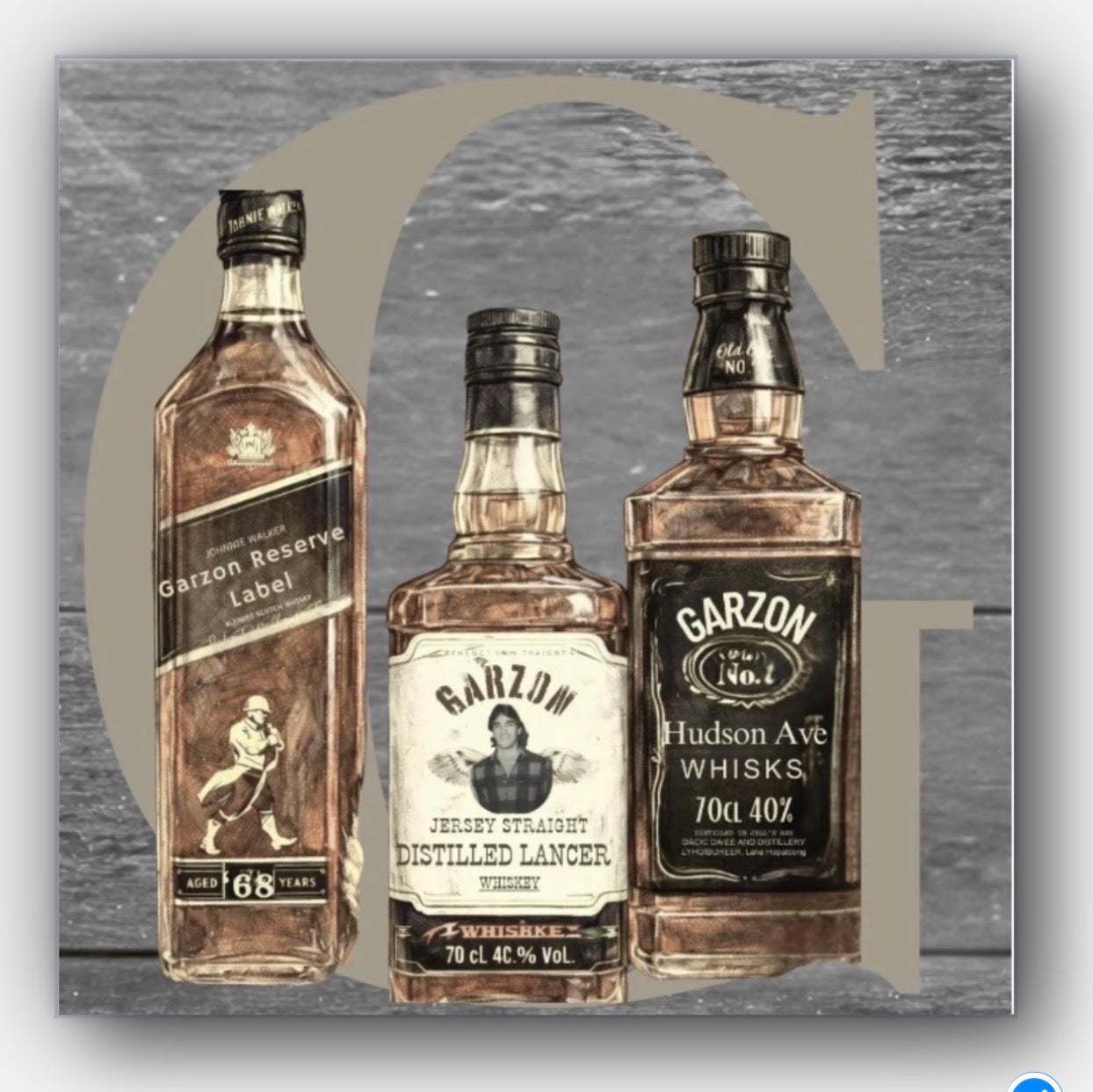 Bourbon Whiskey Artwork Mixed Media College PRINT on paper / Dorm Decor and Graduation Gift
