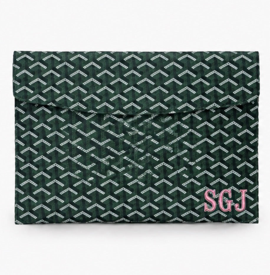 Personalized 15.6” Laptop Sleeve Organizer for Laptop MacBook Notebook iPad, Magnetic Closure Slim Scratch-Resistant Portfolio Case for Office School Travel, Gift for Students & Professionals