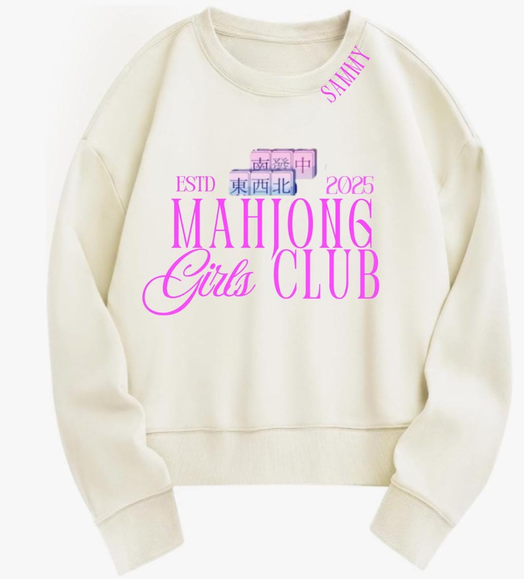 MAHJONG GIRL CLUB OVERSIZED SWEATSHIRT