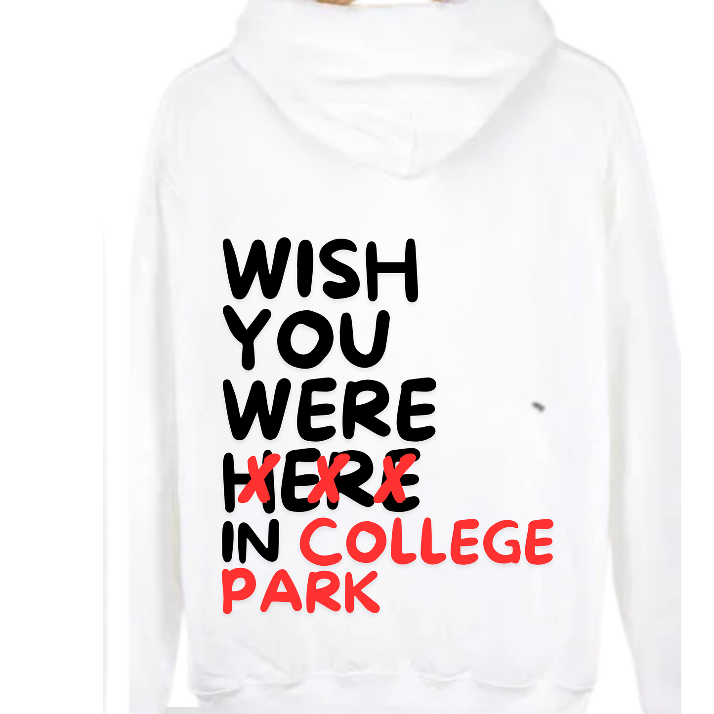 WISH YOU WERE HERE hooded oversized sweatshirt