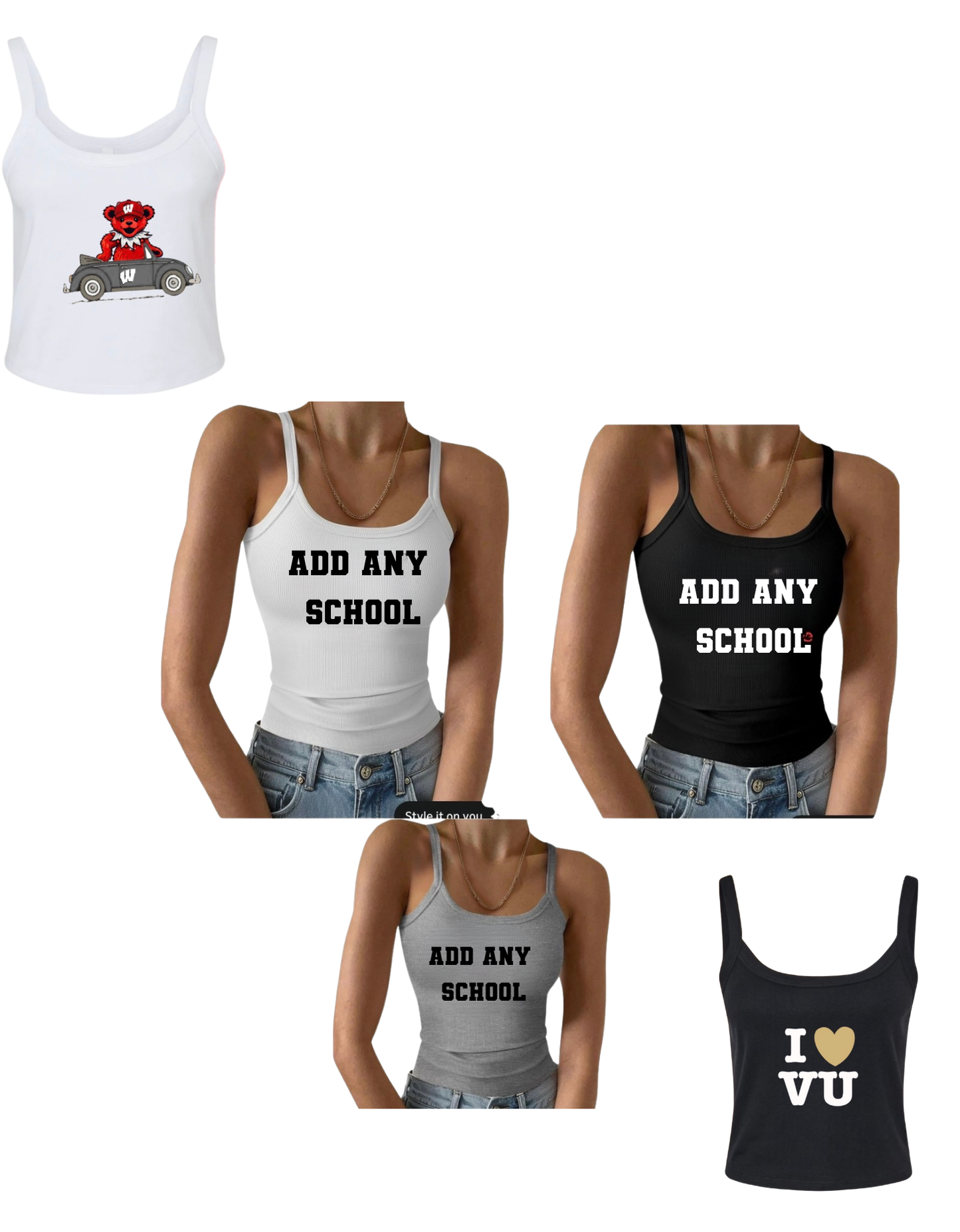College Logo Spaghetti Tank