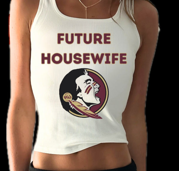 "FUTURE HOUSEWIFE" CROPPED TANK