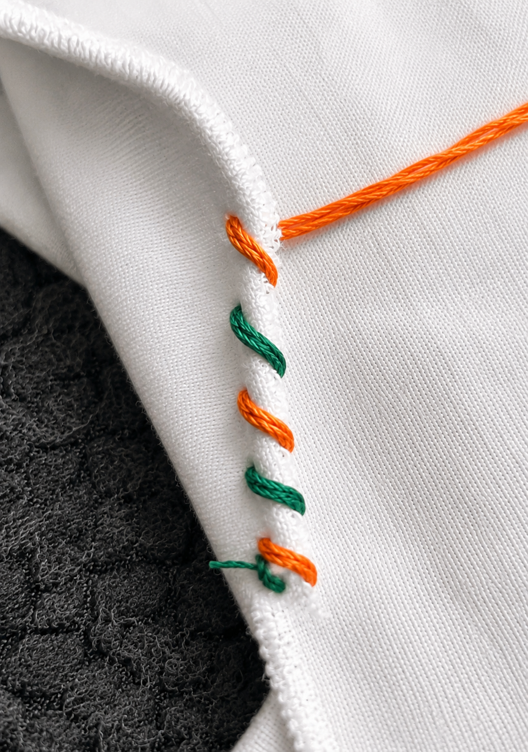Custom College Hoodie with handstitch detail