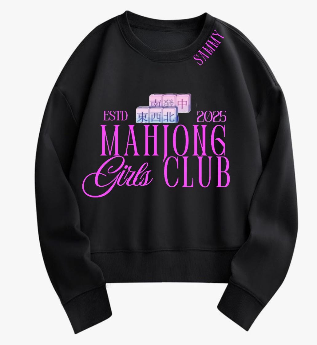 MAHJONG GIRL CLUB OVERSIZED SWEATSHIRT