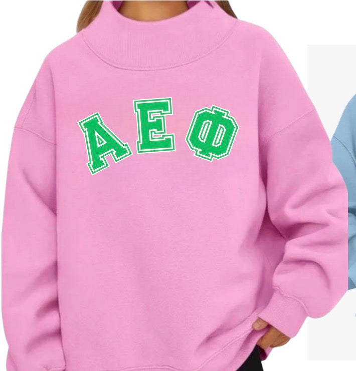 MOCK NECK OVERSIZED SWEATSHIRT PARKE STYLE CUSTOMIZABLE