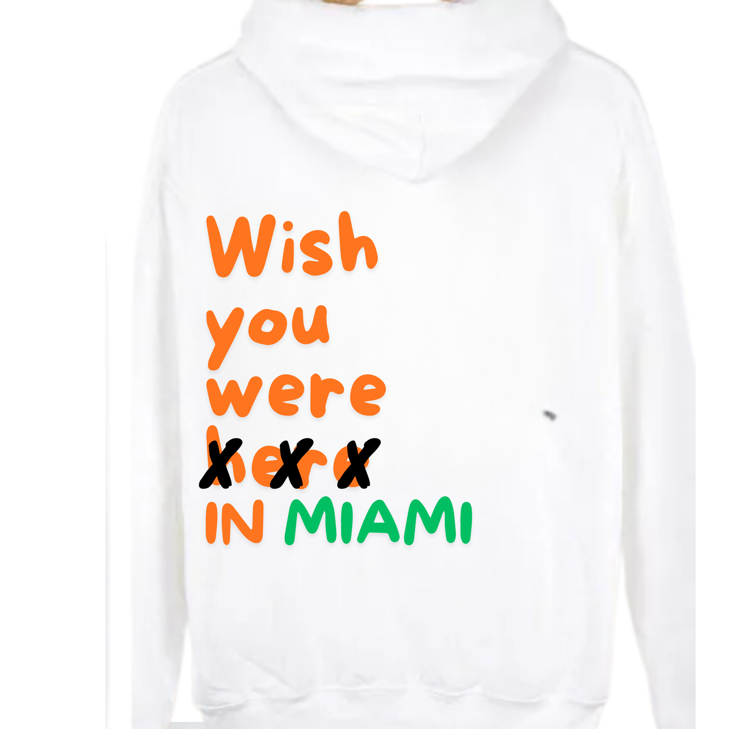 WISH YOU WERE HERE hooded oversized sweatshirt