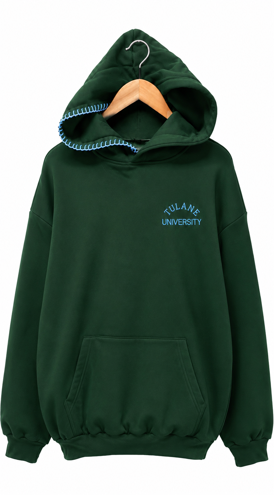 Custom College Hoodie with handstitch detail