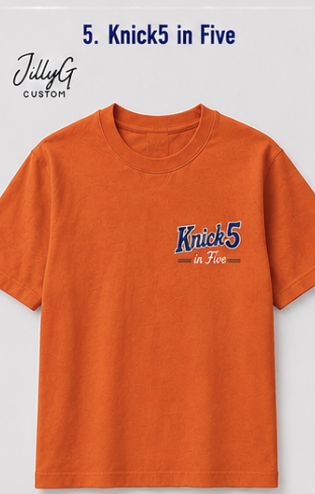Vintage  Retro Knick5 men’s crew neck tshirts  ….customize your own phrase or name