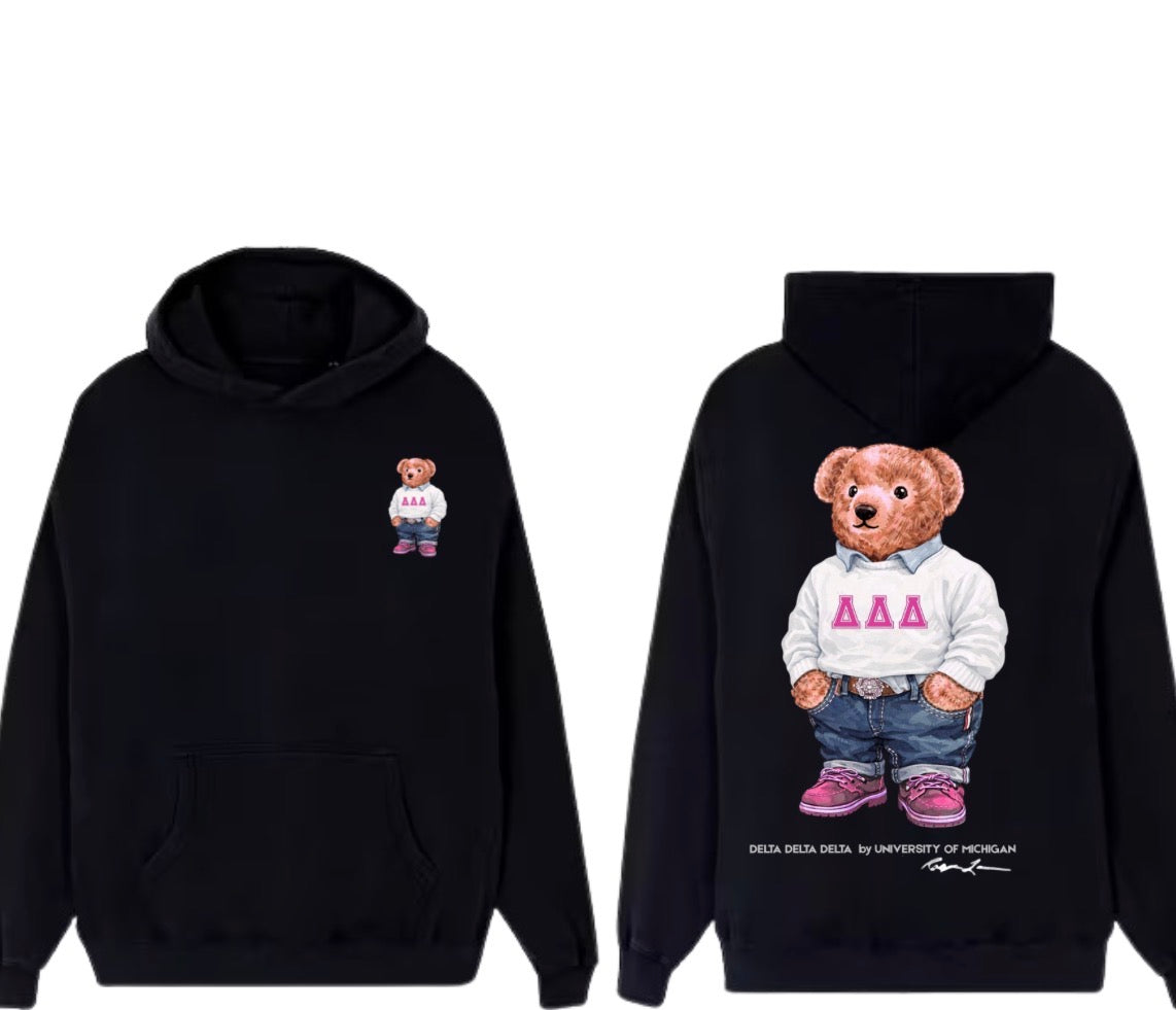 CUSTOM SET SORORITY BEAR PULLOVER Sweatshirt and Sweatpant set