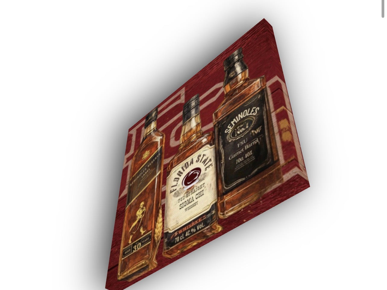 Bourbon Whiskey Artwork Mixed Media College PRINT on paper / Dorm Decor and Graduation Gift