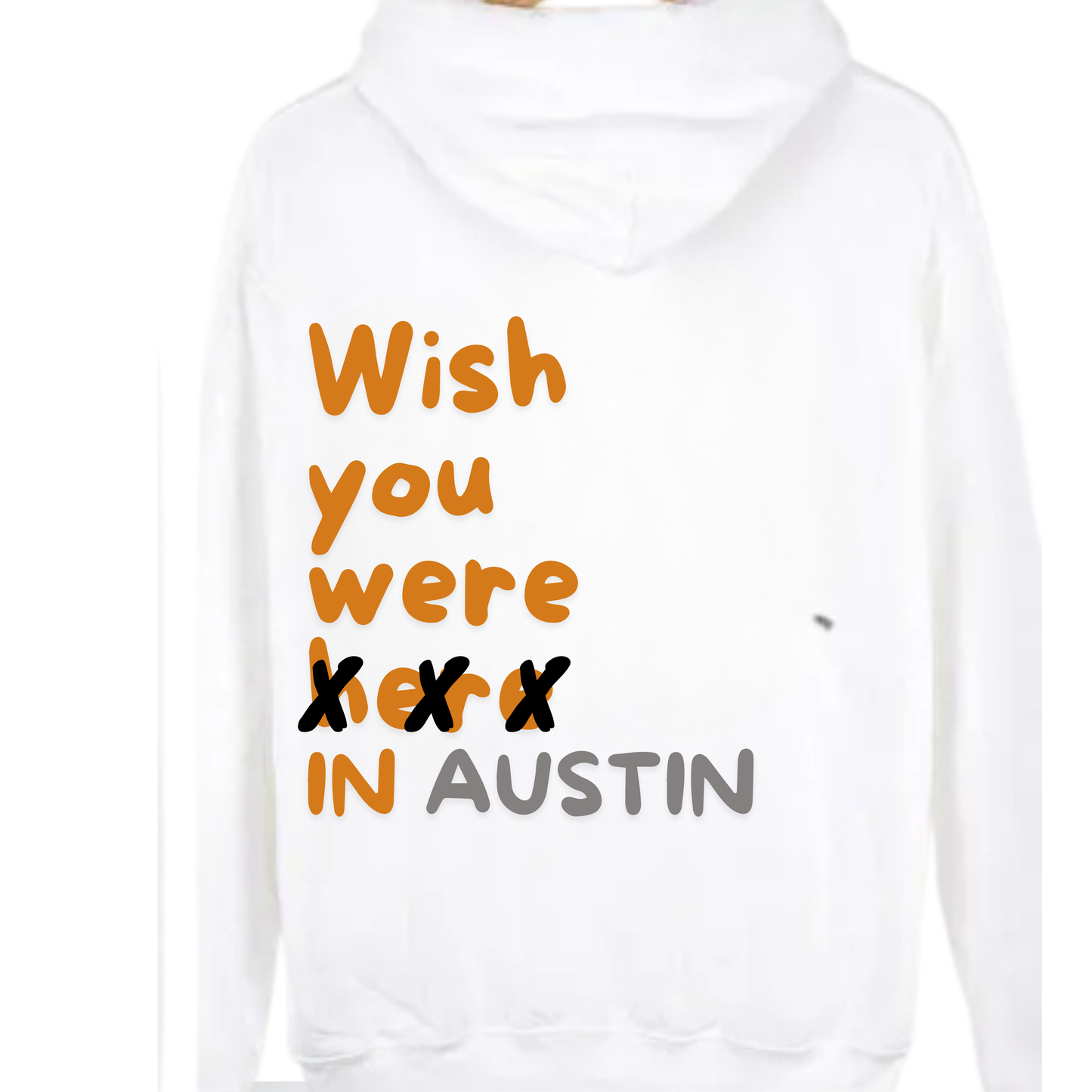 WISH YOU WERE HERE hooded oversized sweatshirt