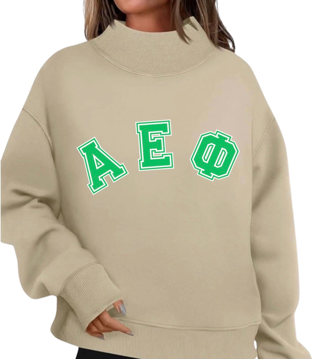 MOCK NECK OVERSIZED SWEATSHIRT PARKE STYLE CUSTOMIZABLE
