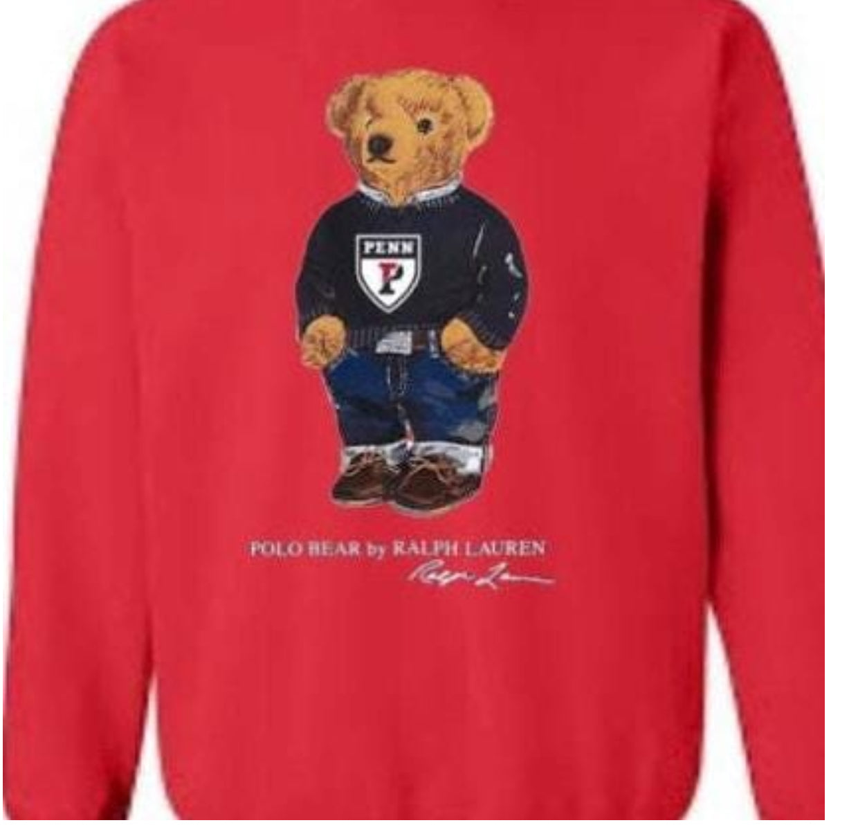 CUSTOM COLLEGE POLO BEAR SWEATSHIRT OR TEE