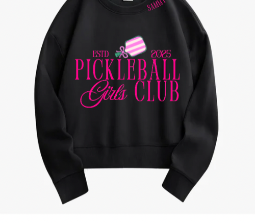PICKLEBALL "GIRLS CLUB" CREWNECK SWEATSHIRT