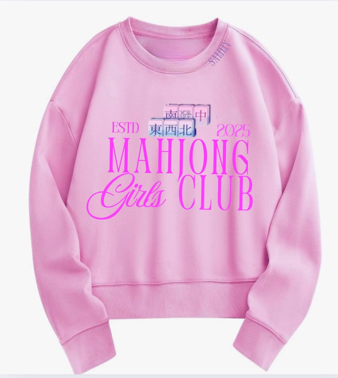 MAHJONG GIRL CLUB OVERSIZED SWEATSHIRT