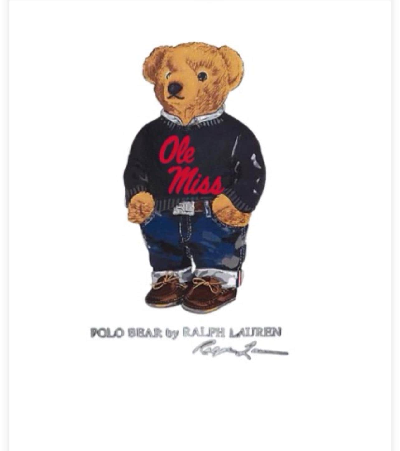 VINTAGE POLO BEAR CREW SWEATSHIRT COLLEGE