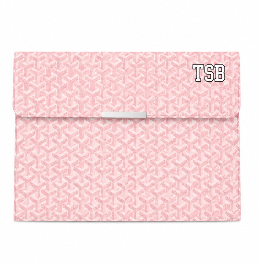 Personalized 15.6” Laptop Sleeve Organizer for Laptop MacBook Notebook iPad, Magnetic Closure Slim Scratch-Resistant Portfolio Case for Office School Travel, Gift for Students & Professionals