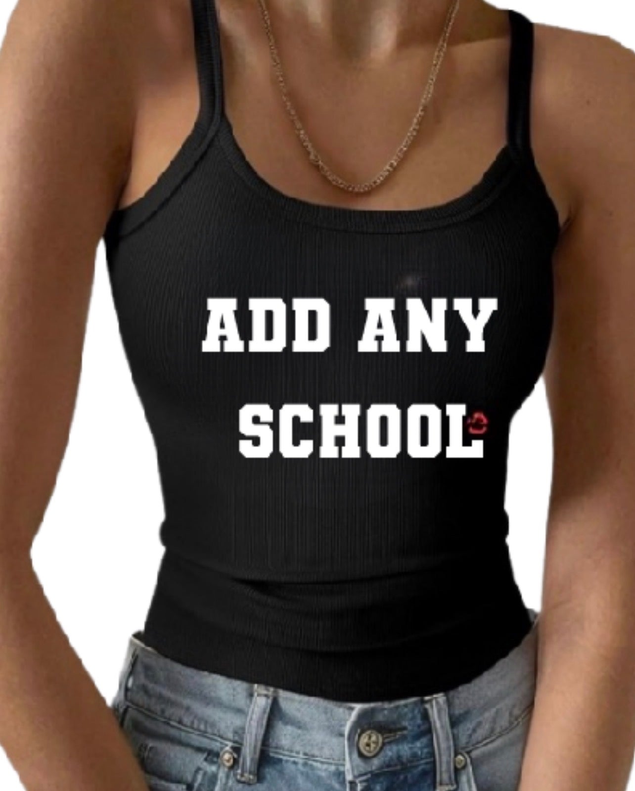 College Logo Spaghetti Tank