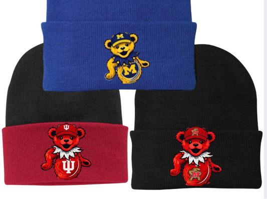 CUSTOM COLLEGE MASCOT BEANIE HAT UNISEX