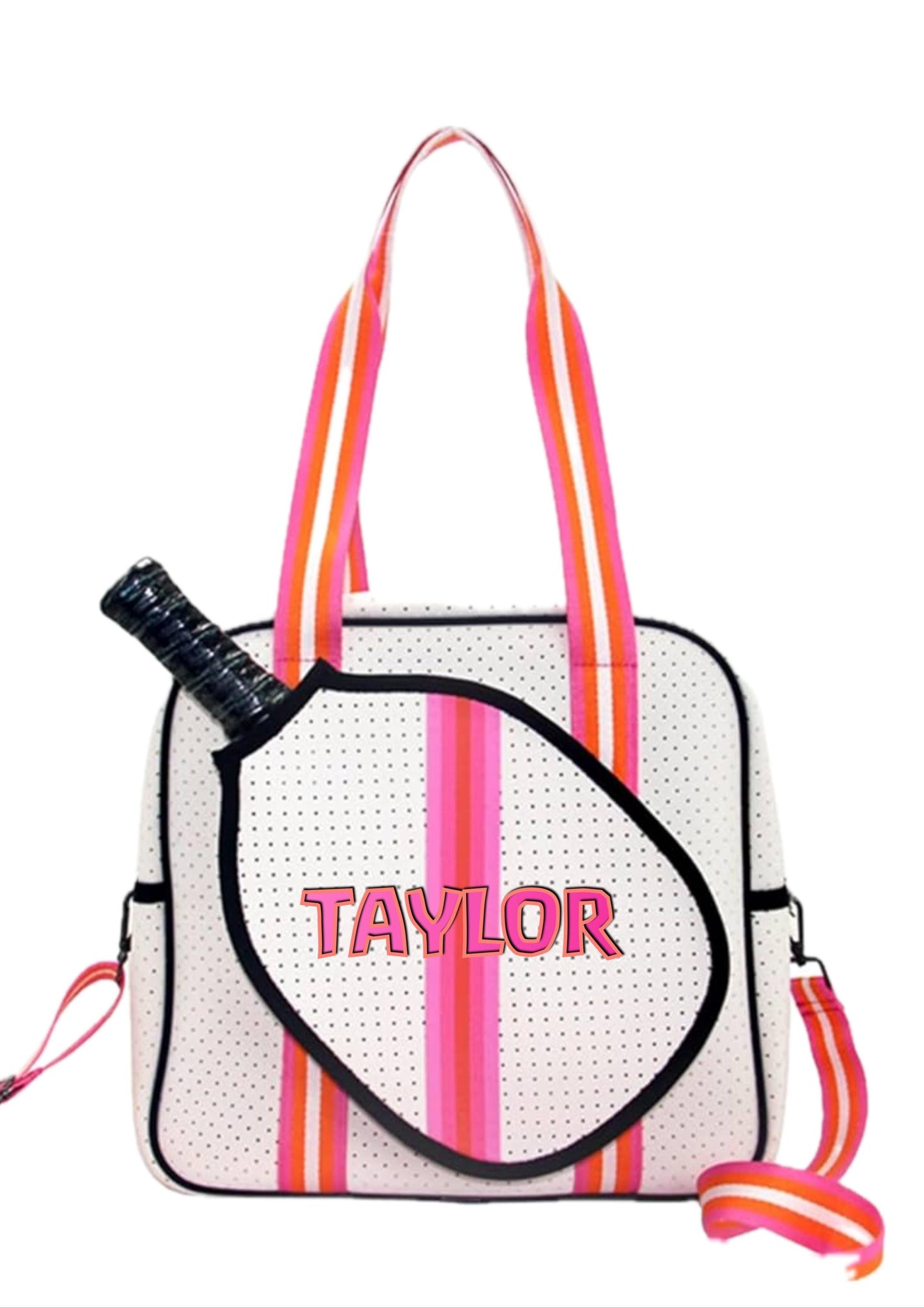 Personalized EMBROIDERED PICKLEBALL NEOPRENE TOTE SLING BAG