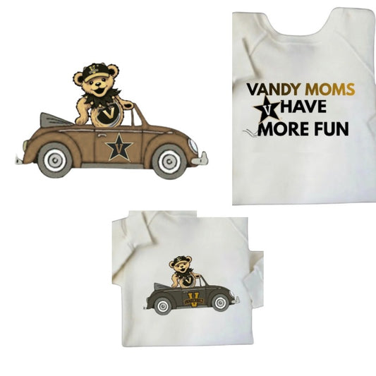 Bear in a convertible College Cropped Tank or T