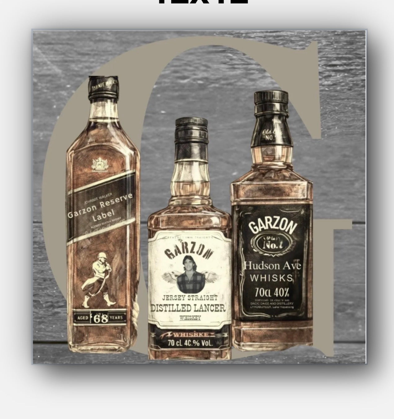 Bourbon Whiskey Artwork Mixed Media College PRINT on paper / Dorm Decor and Graduation Gift
