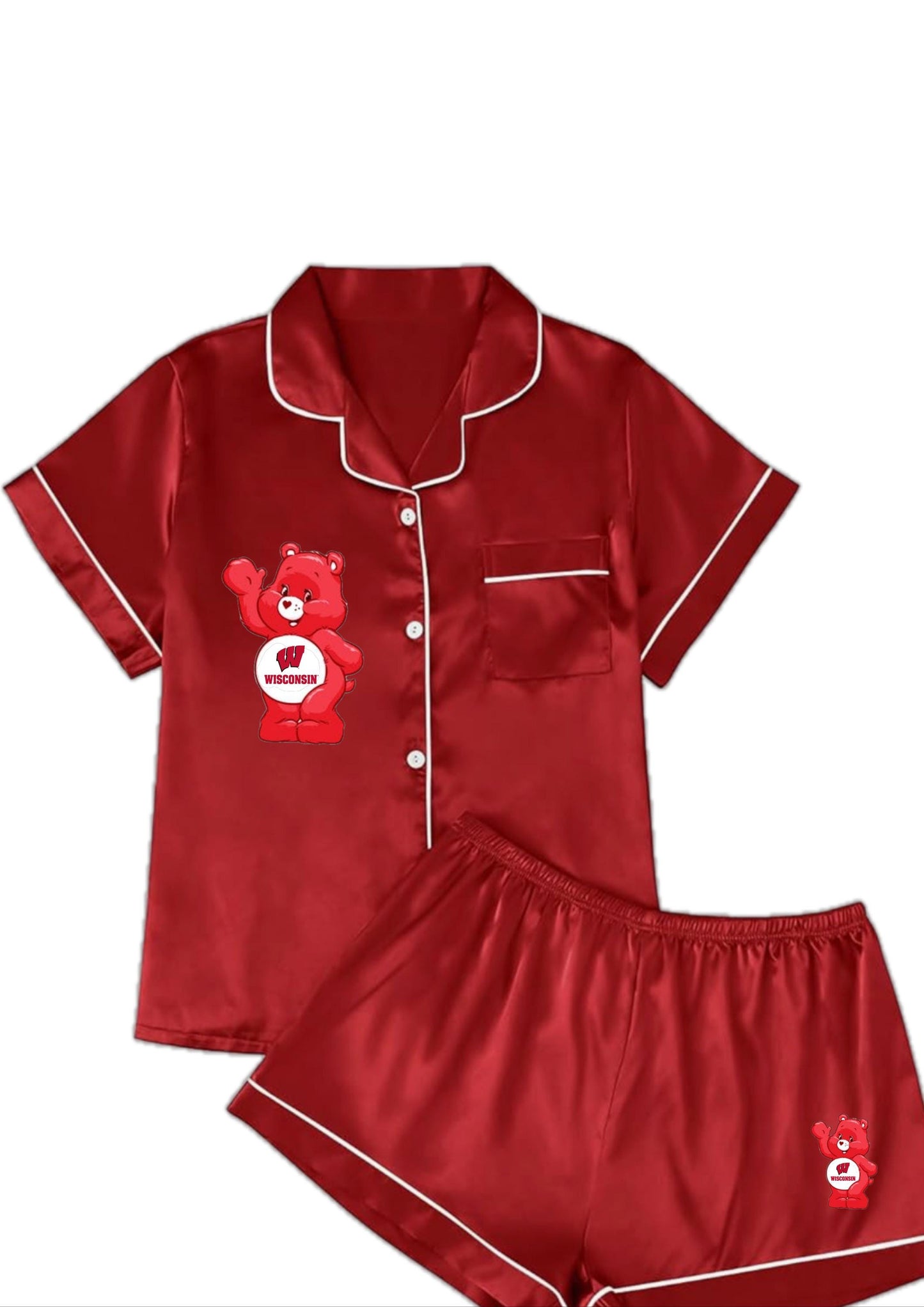 Bride’s 2pc Pajama Short Set for Bridal Party – Custom Bride & Bridesmaid Gifts (optional add your sorority Greek letters)