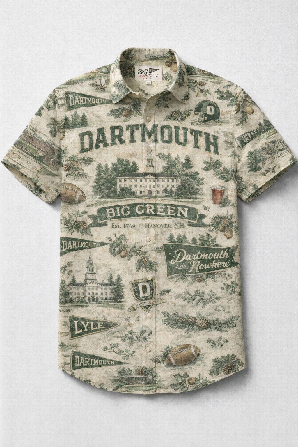 Men's Personalized Hawaiian College Shirt (AOP)