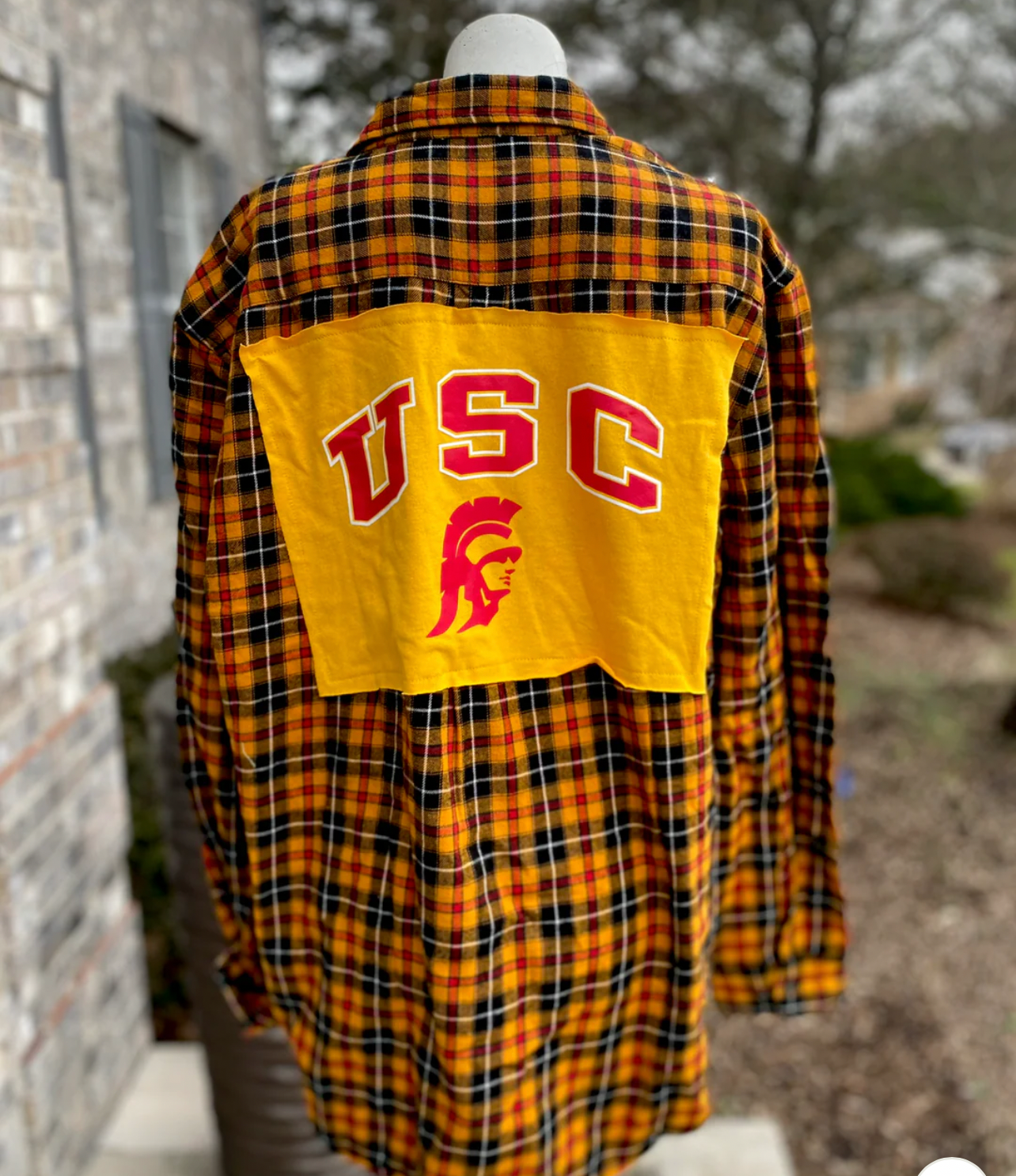 PATCHED VINTAGE COLLEGE FLANNELS