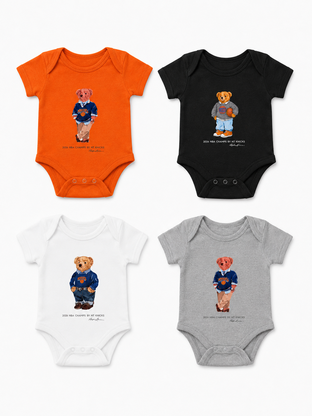 Knicks or any team  BEAR SWEATSHIRT OR tank top or tee adults. Kids, infants