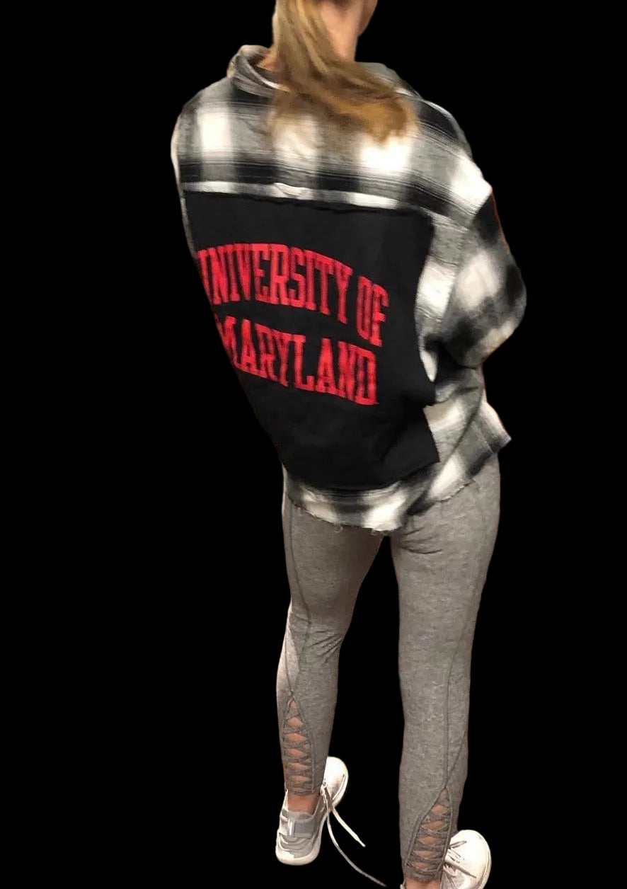 PATCHED VINTAGE COLLEGE FLANNELS