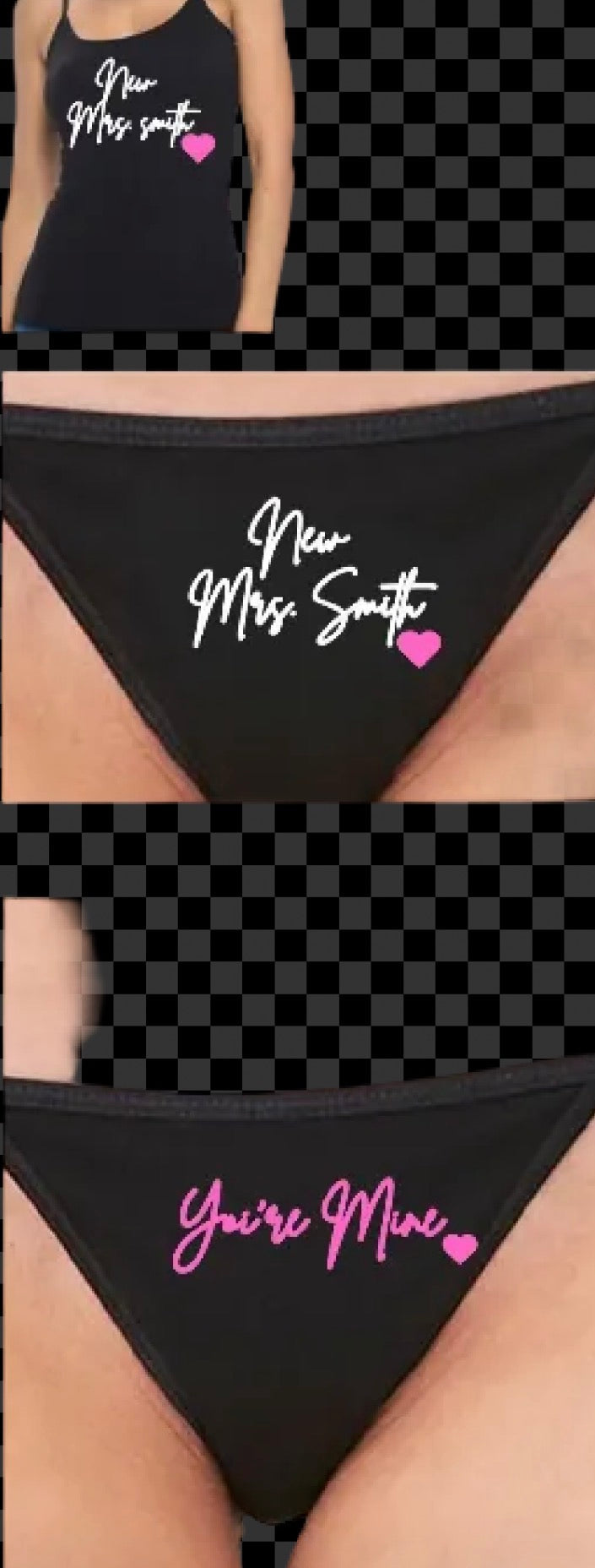CUSTOM THONG OR CAMI SET