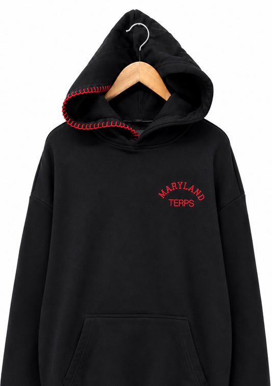 Custom College Hoodie with handstitch detail