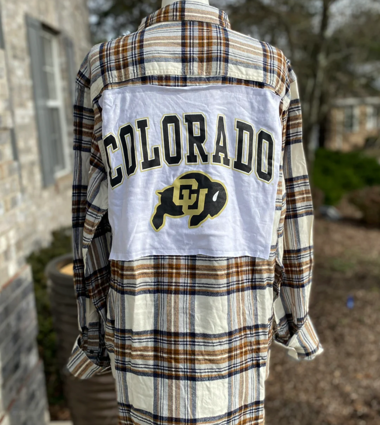 PATCHED VINTAGE COLLEGE FLANNELS