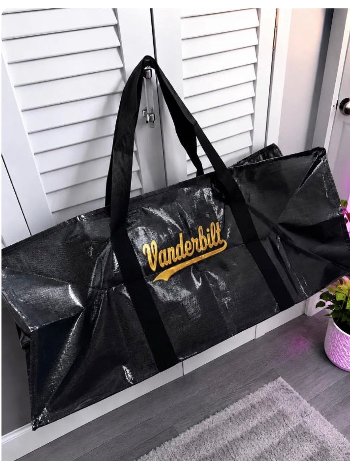 Personalized Dorm Packing Bags | College Move-In Storage Set 29”| Custom Name or Monogram | Senior Graduation Gift | Preppy Jumbo Storage Tote (dance team, bridal/bachelorette weekend