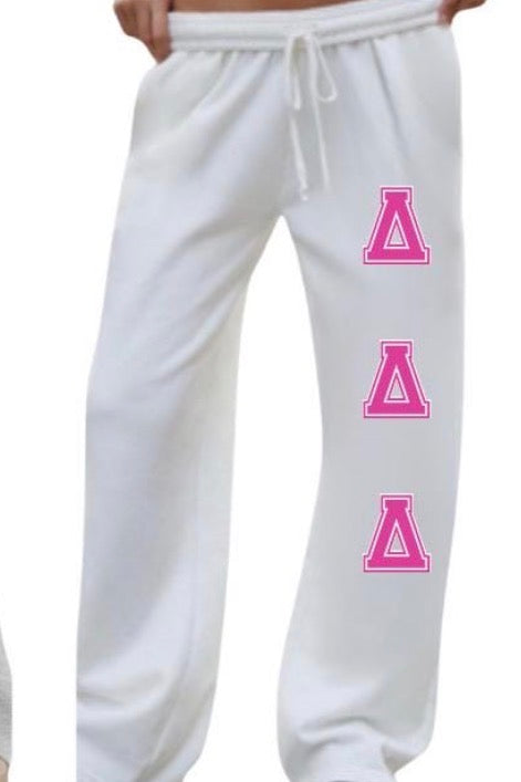 CUSTOM WIDE LEG SWEATPANTS SORORITY, COLLEGE, CAMP, TEAMS