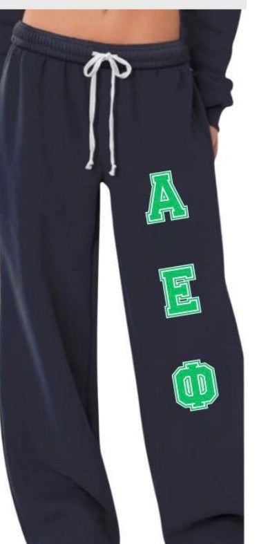 CUSTOM WIDE LEG SWEATPANTS SORORITY, COLLEGE, CAMP, TEAMS