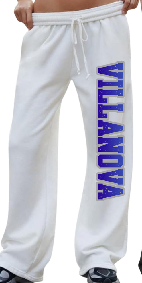 CUSTOM WIDE LEG SWEATPANTS COLLEGE, CAMP, TEAM