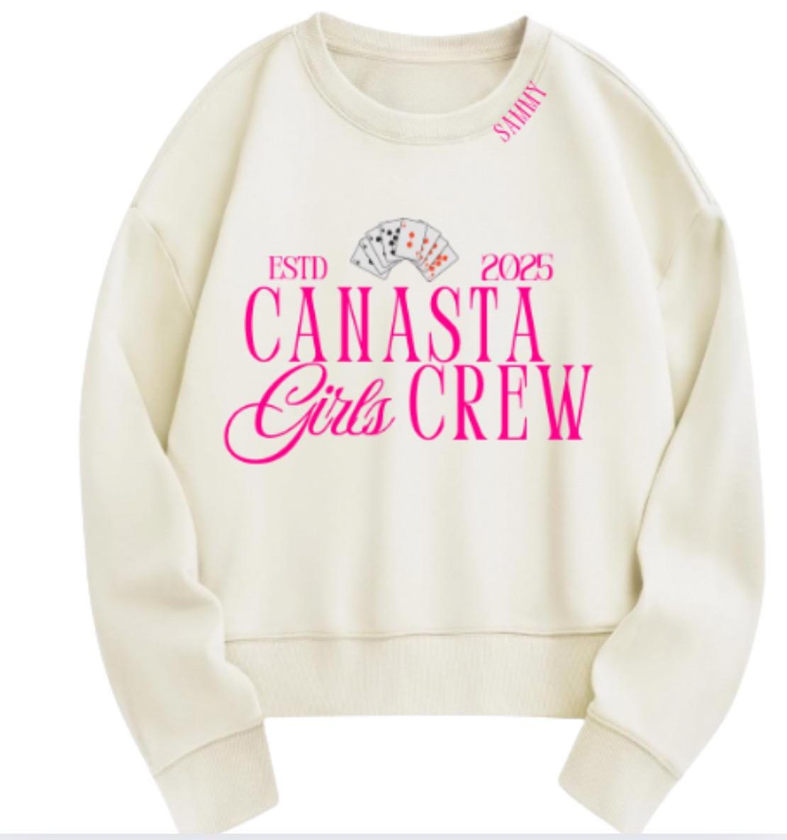 CANASTA GIRLS CREW OVERSIZED SWEATSHIRT