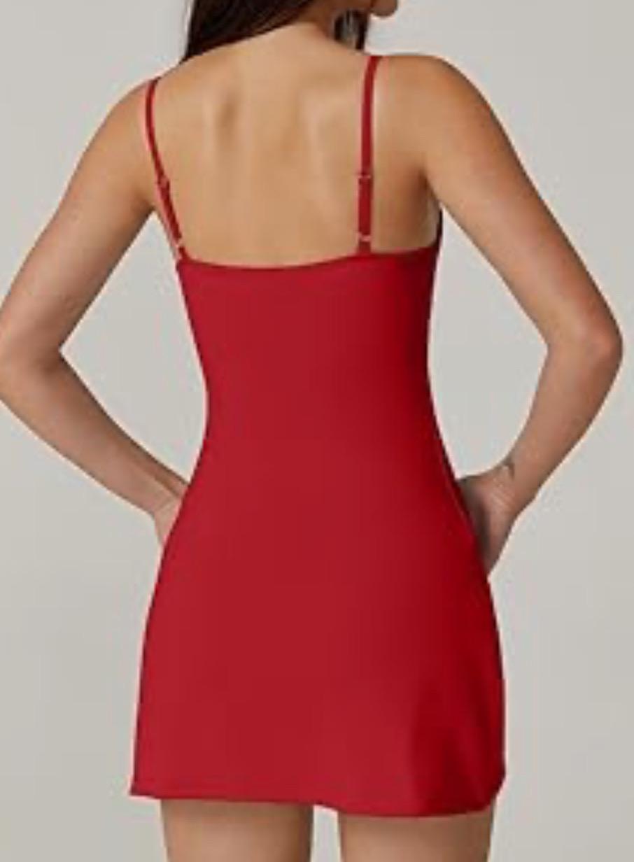 MONOGRAM PICKLEBALL SPAGHETTI TANK DRESS