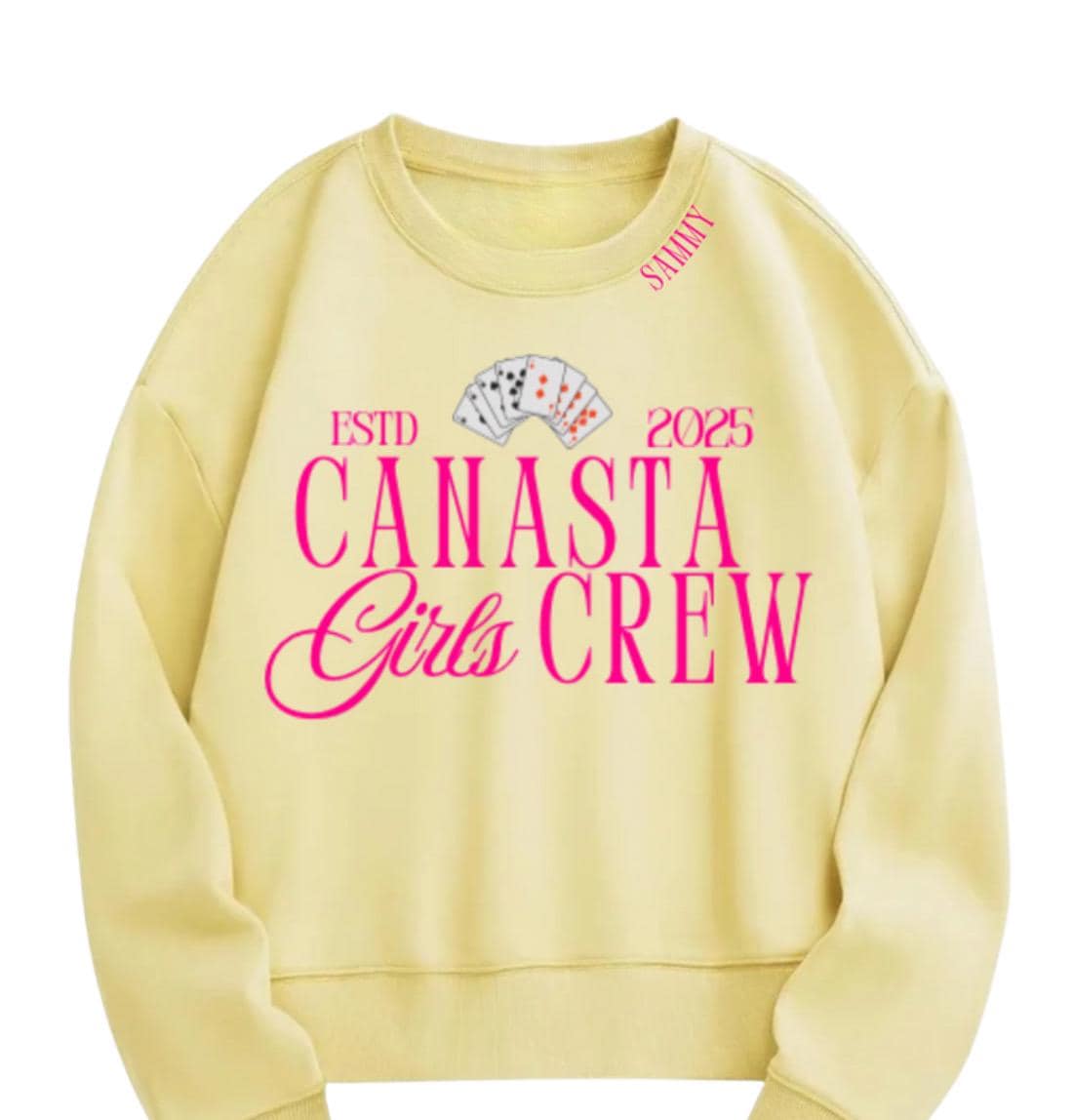 CANASTA GIRLS CREW OVERSIZED SWEATSHIRT