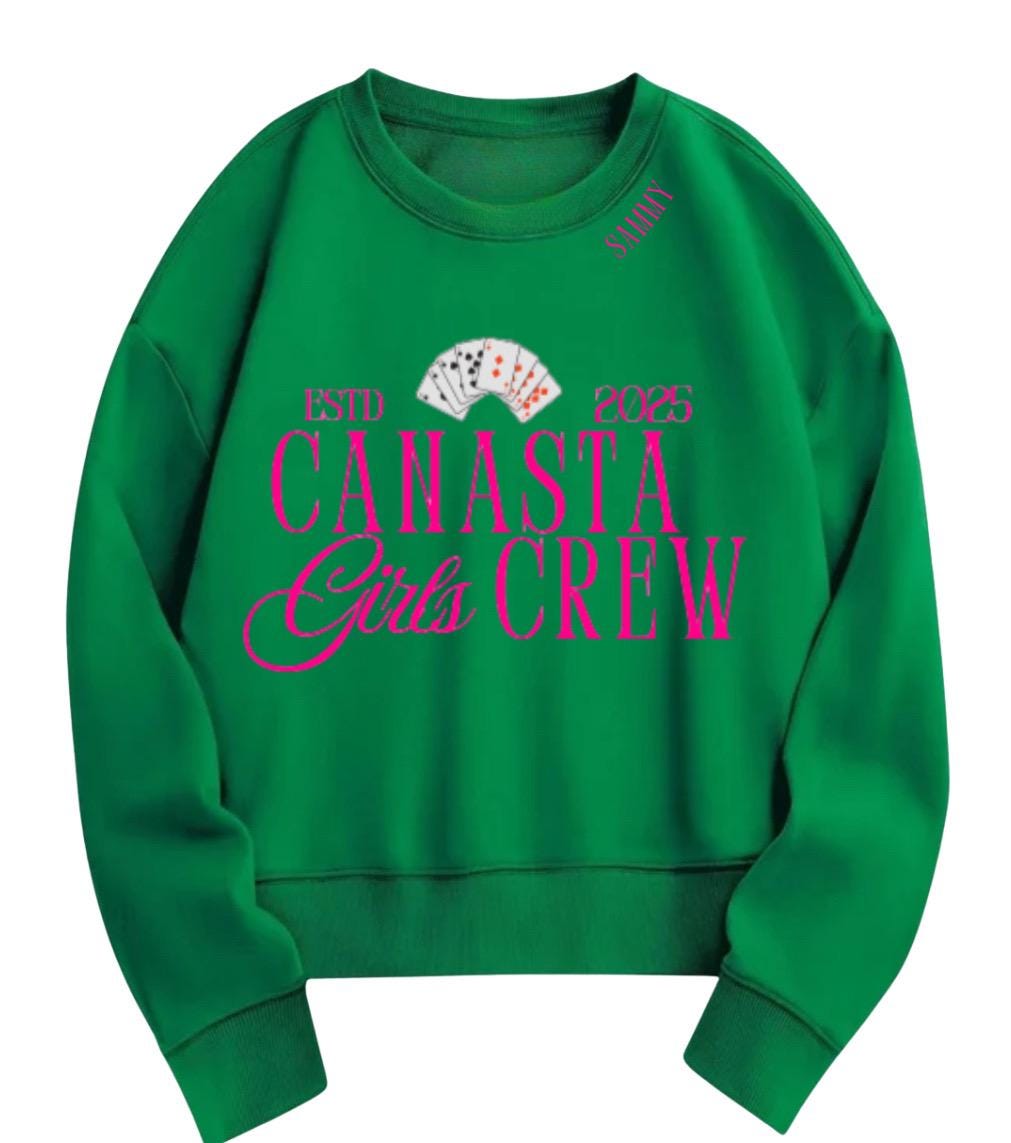 CANASTA GIRLS CREW OVERSIZED SWEATSHIRT